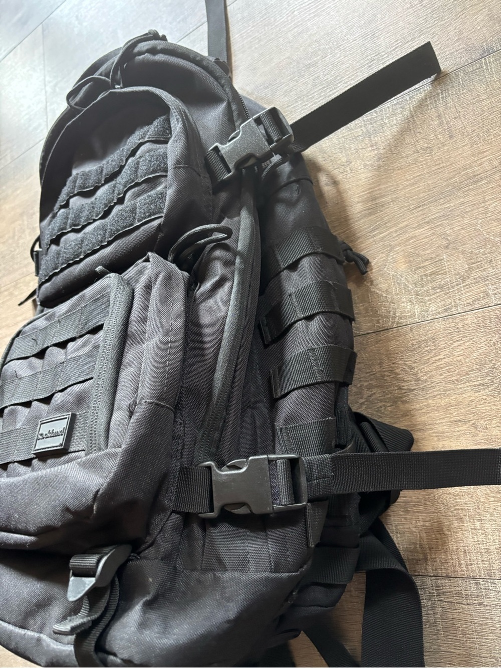 Rockland military tactical 20in black laptop backpack Molle webbing system - Picture 5 of 16